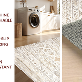 Ultra Soft Area Rug, Non Slip, Stain Resistant, Washable Area Rugs for Living Room, Bedroom, Serene Creamy Minimalist Aesthetic(Beige)