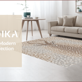 Ultra Soft Area Rug, Non Slip, Stain Resistant, Washable Area Rugs for Living Room, Bedroom, Modern Antelope Print Living Room Area Rug(Beige)