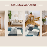 Ultra Soft Area Rug, Non Slip, Stain Resistant, Washable Area Rugs for Living Room, Bedroom, Contemporary Minimalist Bedroom Washable Area Carpet(Gray)