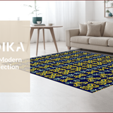 Ultra Soft Area Rug, Non Slip, Stain Resistant, Washable Area Rugs for Living Room, Bedroom, Non-Shedding Navy Yellow Meditation Space Rug(Blue)