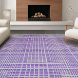 Ultra Soft Area Rug, Non Slip, Stain Resistant, Washable Area Rugs for Living Room, Bedroom, Radiant Modern Trellis Concept(Gray)