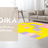 Ultra Soft Area Rug, Non Slip, Stain Resistant, Washable Area Rugs for Living Room, Bedroom, Lively Multicolor Happy Faces(Yellow)