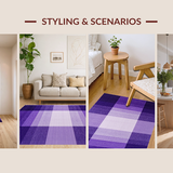 Ultra Soft Area Rug, Non Slip, Stain Resistant, Washable Area Rugs for Living Room, Bedroom, Warm Monochrome Plush Experience(Purple)