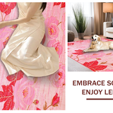 Ultra Soft Area Rug, Non Slip, Stain Resistant, Washable Area Rugs for Living Room, Bedroom, Joyful Springtime Color Palette(Pink)