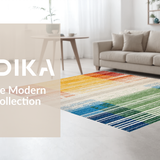 Ultra Soft Area Rug, Non Slip, Stain Resistant, Washable Area Rugs for Living Room, Bedroom, Cozy Multicolor Geometric Flow(Yellow)