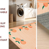 Ultra Soft Area Rug, Non Slip, Stain Resistant, Washable Area Rugs for Living Room, Bedroom, Joyful Summery Floral Arrangement(Orange)