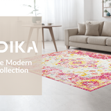Ultra Soft Area Rug, Non Slip, Stain Resistant, Washable Area Rugs for Living Room, Bedroom, Rustic Vintage Wildflower Arrangement(Yellow)