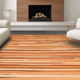 Ultra Soft Area Rug, Non Slip, Stain Resistant, Washable Area Rugs for Living Room, Bedroom, Sophisticated Minimalist Orange Palette(Orange)