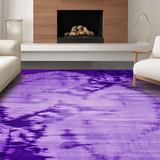 Ultra Soft Area Rug, Non Slip, Stain Resistant, Washable Area Rugs for Living Room, Bedroom, Vibrant Tie-Dye Aesthetic Fusion(Purple)