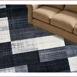 Distressed Geometric Floor Accent(Black)