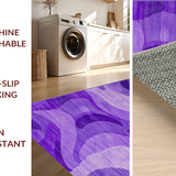 Ultra Soft Area Rug, Non Slip, Stain Resistant, Washable Area Rugs for Living Room, Bedroom, Playful Lavender Abstract Wave(Purple)