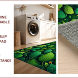 Ultra Soft Area Rug, Non Slip, Stain Resistant, Washable Area Rugs for Living Room, Bedroom, Artistic Ultra-Thin Washable Dining Room Rug(Green)