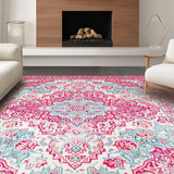 Chic Pink Geometric Motif(White)