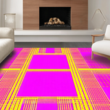 Ultra Soft Area Rug, Non Slip, Stain Resistant, Washable Area Rugs for Living Room, Bedroom, Eclectic Bold Geometric Styles(Pink)