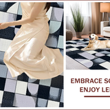 Ultra Soft Area Rug, Non Slip, Stain Resistant, Washable Area Rugs for Living Room, Bedroom, Modern Black and Grey Living Room Non-Shedding Rug(Black)