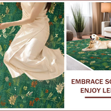 Ultra Soft Area Rug, Non Slip, Stain Resistant, Washable Area Rugs for Living Room, Bedroom, Chic Shaggy Bedroom Nature-Inspired Plush Carpet(Green)