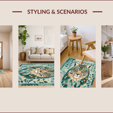 Ultra Soft Area Rug, Non Slip, Stain Resistant, Washable Area Rugs for Living Room, Bedroom, Colorful Jungle Animal Nursery Play Rug 6x9 Soft Non-Slip(Gray)