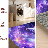 Ultra Soft Area Rug, Non Slip, Stain Resistant, Washable Area Rugs for Living Room, Bedroom, Unique Celestial Playful Pattern(White)