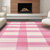 Cozy Textured Modernist Grid Expression(Pink)