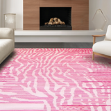 Ultra Soft Area Rug, Non Slip, Stain Resistant, Washable Area Rugs for Living Room, Bedroom, Stylish Contemporary Animal Print(Pink)