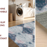 Ultra Soft Area Rug, Non Slip, Stain Resistant, Washable Area Rugs for Living Room, Bedroom, Premium Non-Shedding Eco-Friendly Decor Piece With Stunning Pattern(Gray)