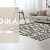 Geometric Monochrome Diamond Motif(Gray)