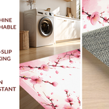 Ultra Soft Area Rug, Non Slip, Stain Resistant, Washable Area Rugs for Living Room, Bedroom, Graceful Modern Floral Fusion(Pink)