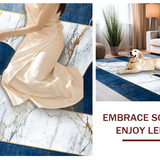 Chic Modern Gold Accents Design(Blue)