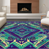 Ultra Soft Area Rug, Non Slip, Stain Resistant, Washable Area Rugs for Living Room, Bedroom, Enchanting Circular Color Fusion(Purple)