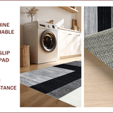 Ultra Soft Area Rug, Non Slip, Stain Resistant, Washable Area Rugs for Living Room, Bedroom, Abstract Line Modern(Gray)