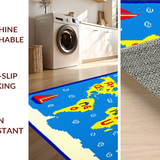 Interactive Colorful World Map Layout(Blue)