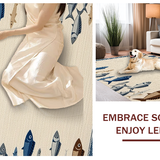Vibrant Blue Marine Life Design(Beige)