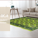 Ultra Soft Area Rug, Non Slip, Stain Resistant, Washable Area Rugs for Living Room, Bedroom, Distressed Vintage Living Room Non-Shedding Rug(Green)