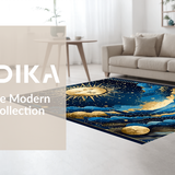 Ultra Soft Area Rug, Non Slip, Stain Resistant, Washable Area Rugs for Living Room, Bedroom, Dreamy Universe Celestial Vibes(Blue)