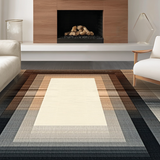Ultra Soft Area Rug, Non Slip, Stain Resistant, Washable Area Rugs for Living Room, Bedroom, Elegant Contemporary Pattern Mix(Beige)