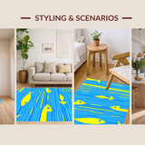 Stylish Modern Fish Stripe Decor(Blue)