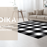 Cozy Earthy Tones Checkered Design(Black)