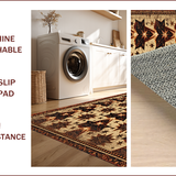 Ultra Soft Area Rug, Non Slip, Stain Resistant, Washable Area Rugs for Living Room, Bedroom, Vintage Primitive Bedroom Entryway Washable Rug(Beige)