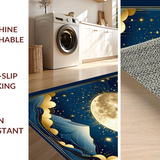 Ultra Soft Area Rug, Non Slip, Stain Resistant, Washable Area Rugs for Living Room, Bedroom, Vibrant Cosmic Swirl Aesthetic(Gold)