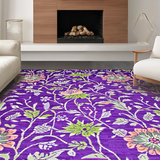 Ultra Soft Area Rug, Non Slip, Stain Resistant, Washable Area Rugs for Living Room, Bedroom, Rustic Abstract Nature Inspired(Purple)