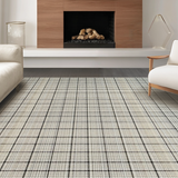 Ultra Soft Area Rug, Non Slip, Stain Resistant, Washable Area Rugs for Living Room, Bedroom, Contemporary Soft Textured Lattice(Beige)