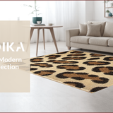 Ultra Soft Area Rug, Non Slip, Stain Resistant, Washable Area Rugs for Living Room, Bedroom, Modern Animal Pattern Bedroom Non-Shedding Carpet(Beige)