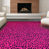 Ultra Soft Area Rug, Non Slip, Stain Resistant, Washable Area Rugs for Living Room, Bedroom, Striking Contemporary Animal Print(Pink)