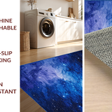 Ultra Soft Area Rug, Non Slip, Stain Resistant, Washable Area Rugs for Living Room, Bedroom, Cosmic Purple and Blue Harmony(Blue)