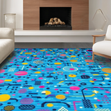Striking Colorful Symmetrical Design(Blue)