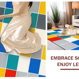 Ultra Soft Area Rug, Non Slip, Stain Resistant, Washable Area Rugs for Living Room, Bedroom, Whimsical Contemporary Game Layout(Gray)