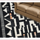 Ultra Soft Area Rug, Non Slip, Stain Resistant, Washable Area Rugs for Living Room, Bedroom, Vibrant Zebra-Inspired Artistic Flair(Black)