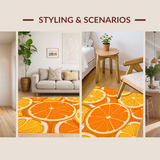 Ultra Soft Area Rug, Non Slip, Stain Resistant, Washable Area Rugs for Living Room, Bedroom, Rustic Warm Gradient Tones(Orange)