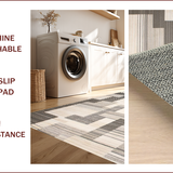 Ultra Soft Area Rug, Non Slip, Stain Resistant, Washable Area Rugs for Living Room, Bedroom, Contemporary Soft Earthy Textured Motif(Beige)