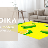 Ultra Soft Area Rug, Non Slip, Stain Resistant, Washable Area Rugs for Living Room, Bedroom, Fun Shaped Decorative Bath Accent(Yellow)